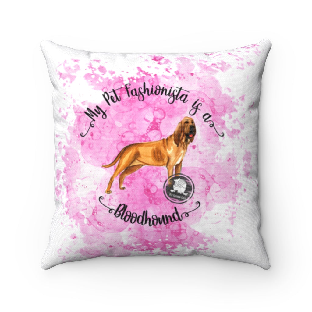 Bloodhound Pet Fashionista Square Pillow