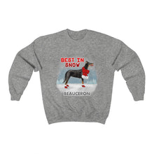 Load image into Gallery viewer, Beauceron Best In Snow Heavy Blend™ Crewneck Sweatshirt