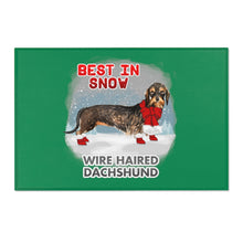 Load image into Gallery viewer, Wire Haired Dachshund Best In Snow Area Rug