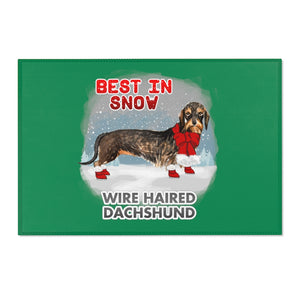 Wire Haired Dachshund Best In Snow Area Rug