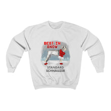 Load image into Gallery viewer, Standard Schnauzer Best In Snow Heavy Blend™ Crewneck Sweatshirt