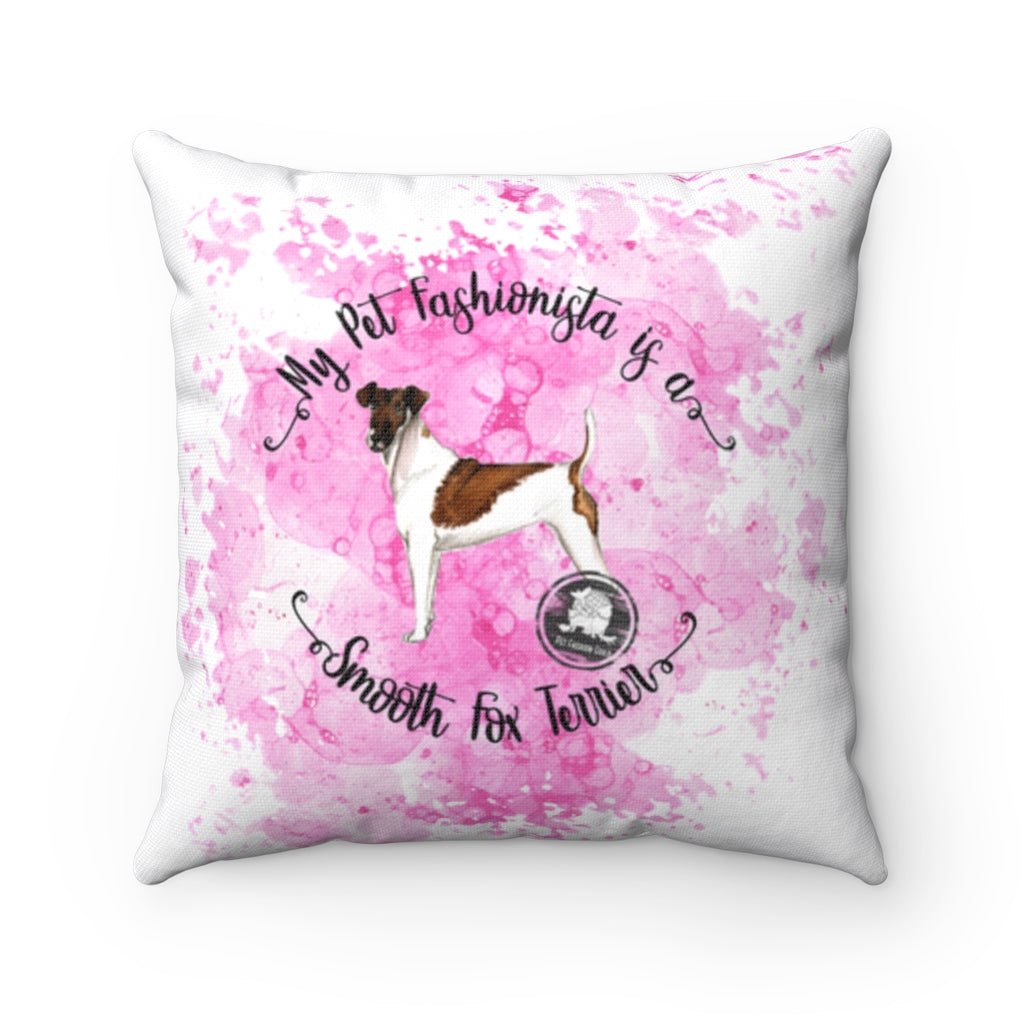 Smooth Fox Terrier Pet Fashionista Square Pillow