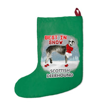 Load image into Gallery viewer, Scottish Deerhound Best In Snow Christmas Stockings