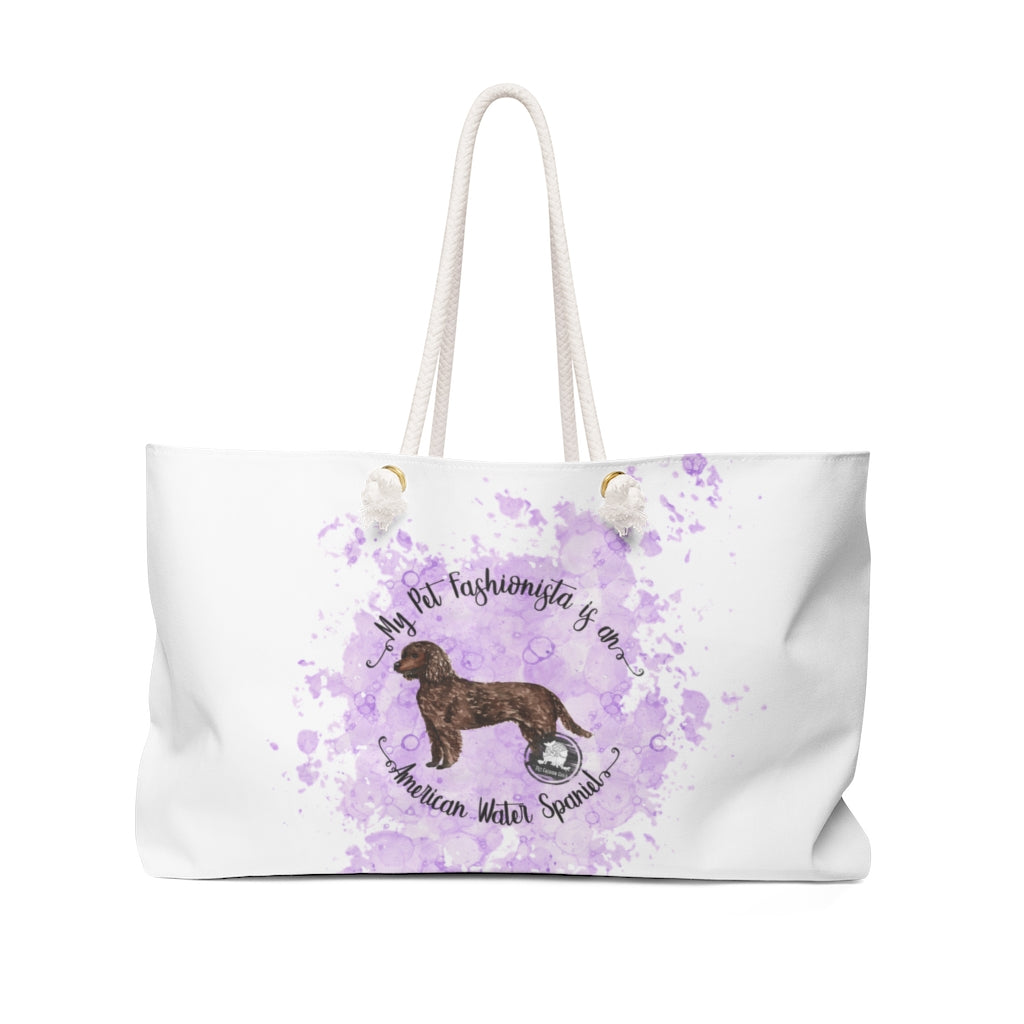 American Water Spaniel Pet Fashionista Weekender Bag