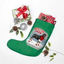 Load image into Gallery viewer, Rottweiler Best In Snow Christmas Stockings