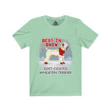 Load image into Gallery viewer, Soft Coated Wheaten Terrier Best In Snow Unisex Jersey Short Sleeve Tee