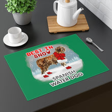 Load image into Gallery viewer, Spanish Water Dog Best In Snow Placemat