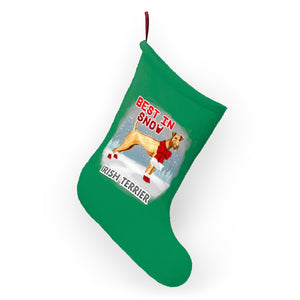 Irish Terrier Best In Snow Christmas Stockings