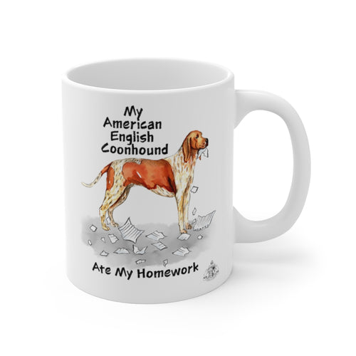 My American English Coonhound Ate My Homework Mug