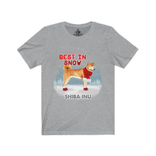 Load image into Gallery viewer, Shiba Inu Best In Snow Unisex Jersey Short Sleeve Tee