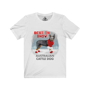 Australian Cattle Dog Best In Snow Unisex Jersey Short Sleeve Tee