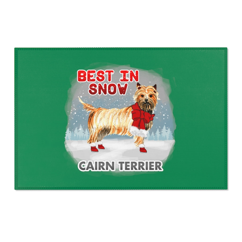 Cairn Terrier Best In Snow Area Rug