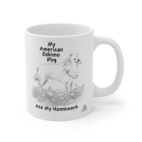 My American Eskimo Dog Ate My Homework Mug