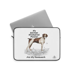My German Wirehaired Pointer Ate My Homework Laptop Sleeve