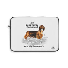 Load image into Gallery viewer, My Long Haired Dachschund Ate My Homework Laptop Sleeve