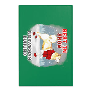 Norwegian Buhund Best In Snow Area Rug