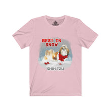 Load image into Gallery viewer, Shih Tzu Best In Snow Unisex Jersey Short Sleeve Tee