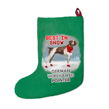 Load image into Gallery viewer, German WireHaired Pointer Best In Snow Christmas Stockings