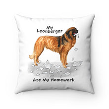 Load image into Gallery viewer, My Leonberger Ate My Homework Square Pillow