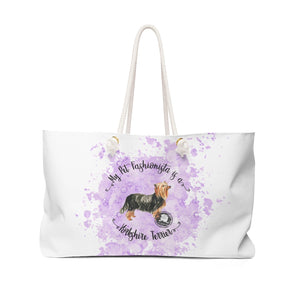Yorkshire Terrier Pet Fashionista Weekender Bag