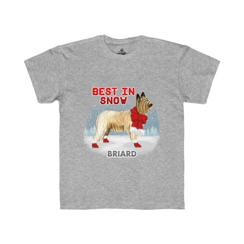 Briard Best In Snow Kids Regular Fit Tee
