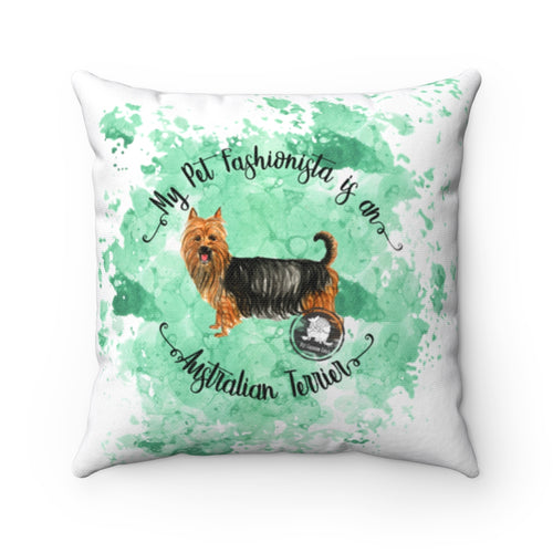 Australian Terrier Pet Fashionista Square Pillow