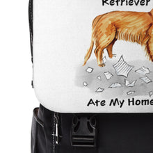 Load image into Gallery viewer, My Nova Scotia Duck Tolling Retriever Ate My Homework Backpack