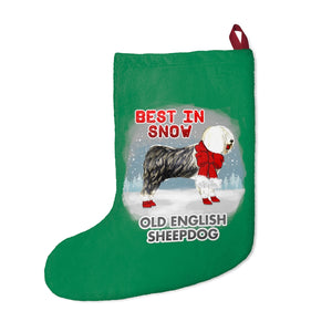 Old English Sheepdog Best In Snow Christmas Stockings