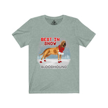 Load image into Gallery viewer, Bloodhound Best In Snow Unisex Jersey Short Sleeve Tee