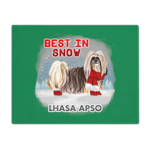 Load image into Gallery viewer, Lhasa Apso Best In Snow Placemat