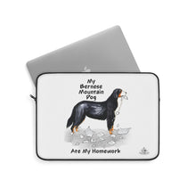 Load image into Gallery viewer, My Bernese Mountain Dog Ate My Homework Laptop Sleeve
