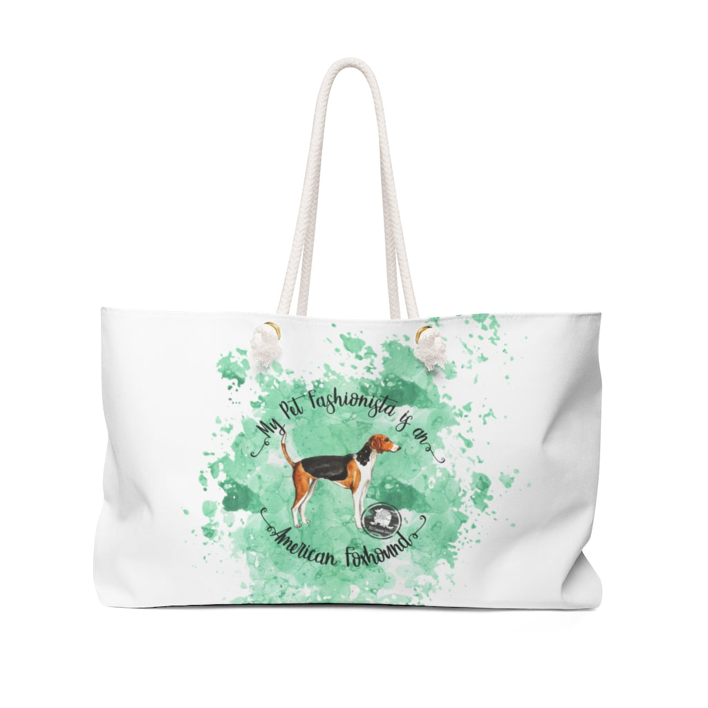American Foxhound Pet Fashionista Weekender Bag