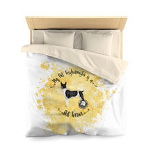 Load image into Gallery viewer, Rat Terrier Pet Fashionista Duvet Cover