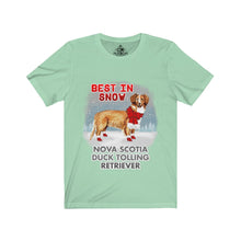 Load image into Gallery viewer, Nova Scotia Duck Tolling Retriever Best In Snow Unisex Jersey Short Sleeve Tee