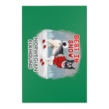 Load image into Gallery viewer, Norwegian Elkhound Best In Snow Area Rug