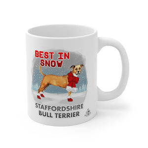 Staffordshire Bull Terrier Best In Snow Mug