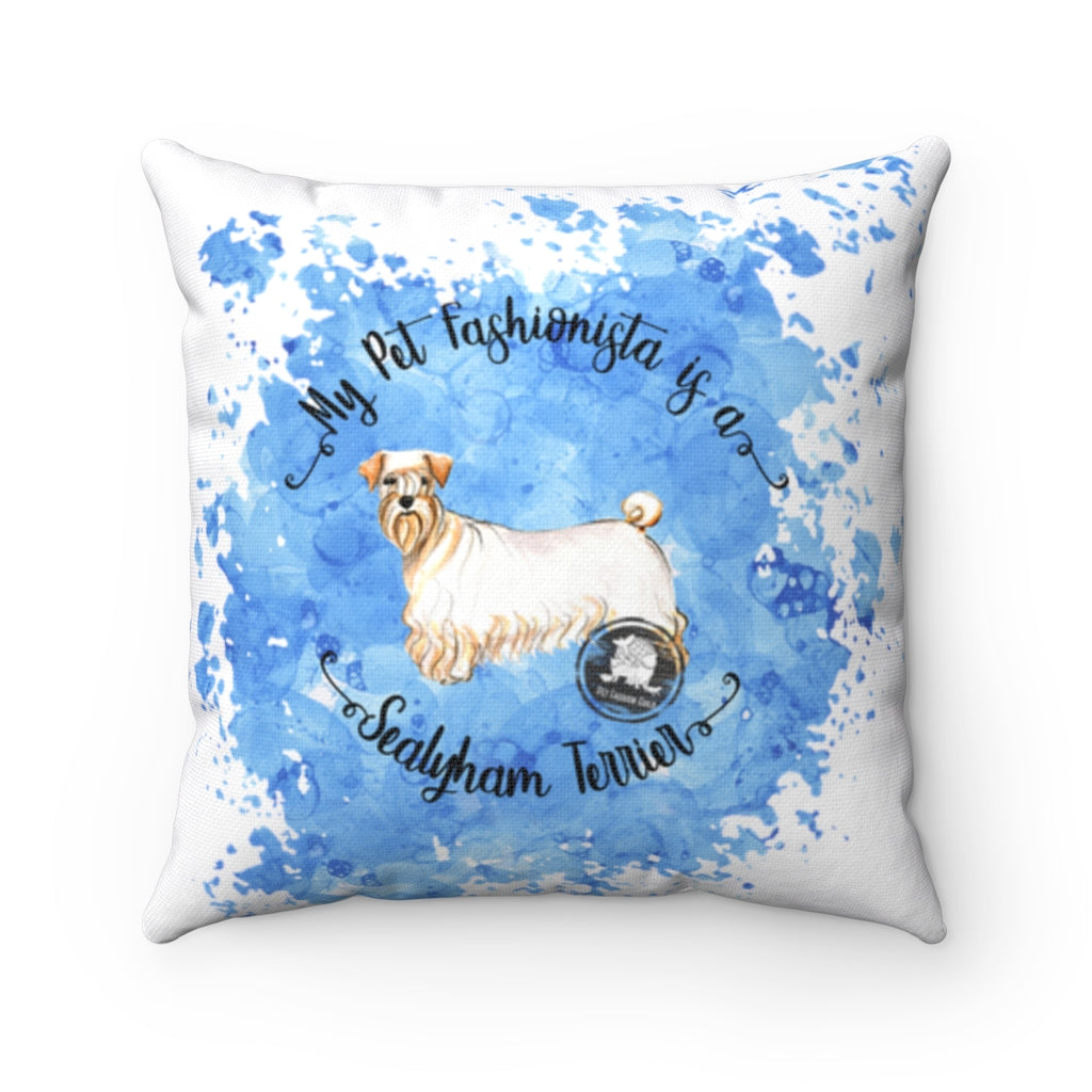 Sealyham Terrier Pet Fashionista Square Pillow