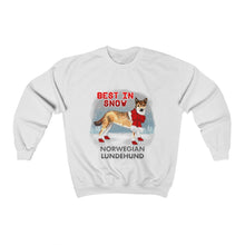 Load image into Gallery viewer, Norwegian Lundehund Best In Snow Heavy Blend™ Crewneck Sweatshirt