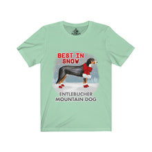 Load image into Gallery viewer, Entlebucher Mountain Dog Best In Snow Unisex Jersey Short Sleeve Tee