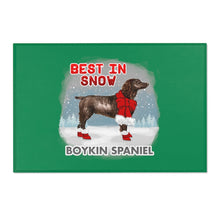 Load image into Gallery viewer, Boykin Spaniel Best In Snow Area Rug