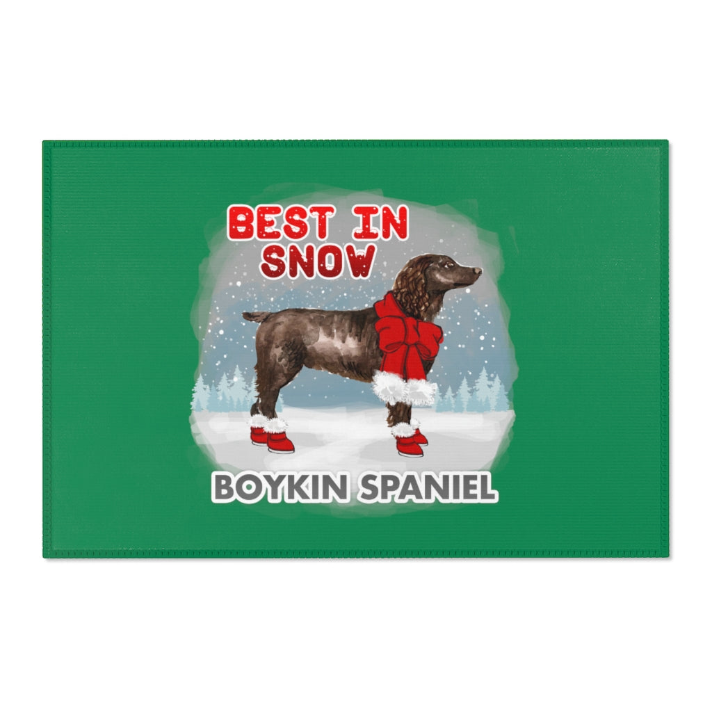 Boykin Spaniel Best In Snow Area Rug