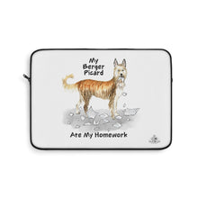 Load image into Gallery viewer, My Berger Picard Ate My Homework Laptop Sleeve