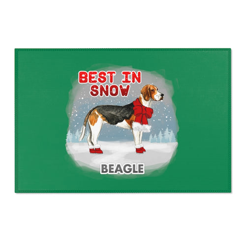Beagle Best In Snow Area Rug