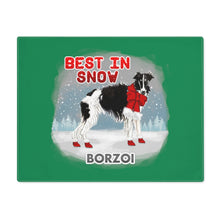 Load image into Gallery viewer, Borzoi Best In Snow Placemat