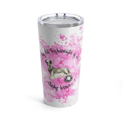 Cesky Terrier Pet Fashionista Tumbler