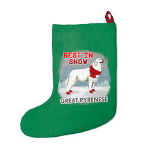 Load image into Gallery viewer, Great Pyrenees Best In Snow Christmas Stockings