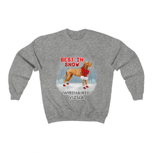 Load image into Gallery viewer, Wirehaired Vizsla Best In Snow Heavy Blend™ Crewneck Sweatshirt