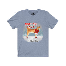 Load image into Gallery viewer, Shiba Inu Best In Snow Unisex Jersey Short Sleeve Tee