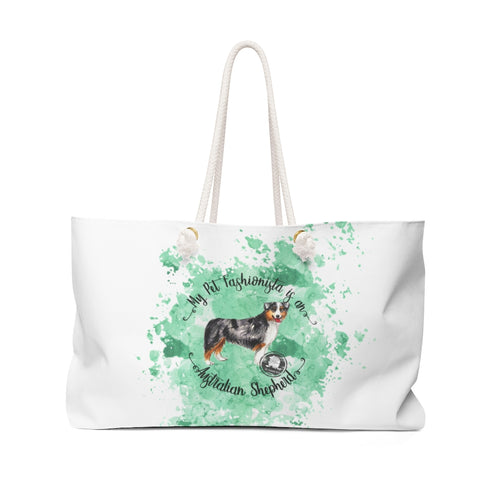 Australian Shepherd Pet Fashionista Weekender Bag