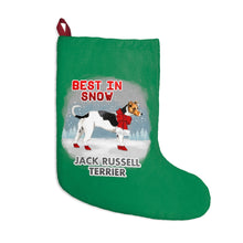 Load image into Gallery viewer, Jack Russell Terrier Best In Snow Christmas Stockings